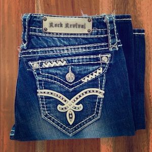 Rock Revival Jeans Elaina Boot Cut Stunning Bling